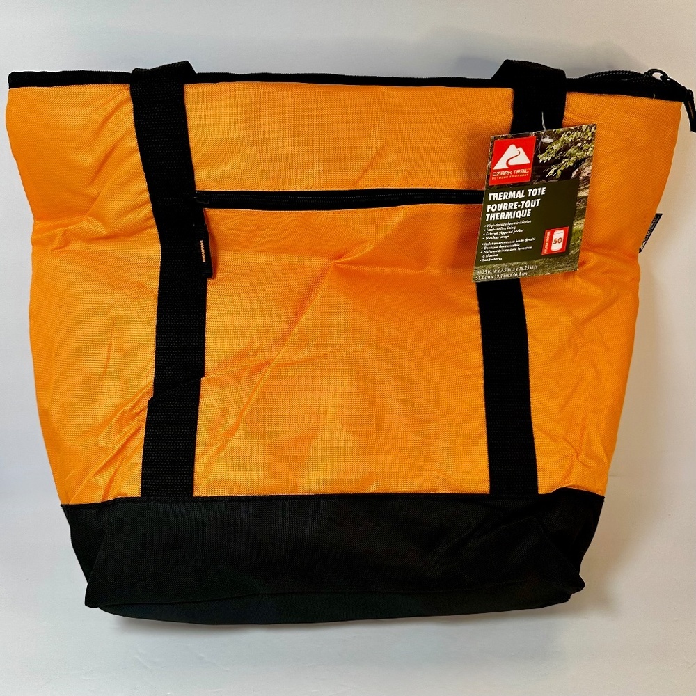Ozark Trail Insulated Cooler Tote 50 Can Thermal Bag Orange NWT